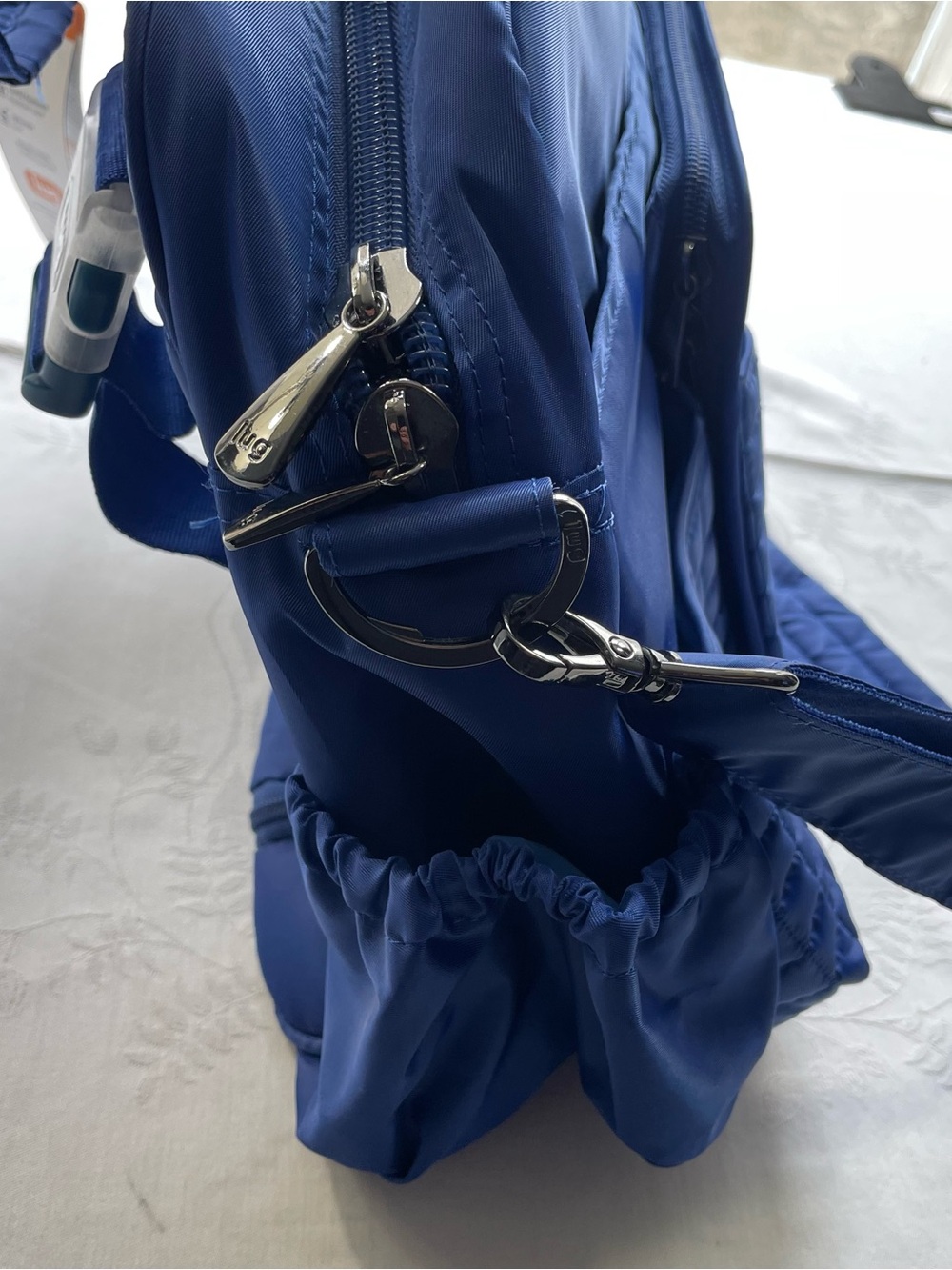 NEW Lug Tuk Tuk Travel Bag Cobalt Blue Quilted Pockets Stroller Straps NWT - Picture 9 of 16